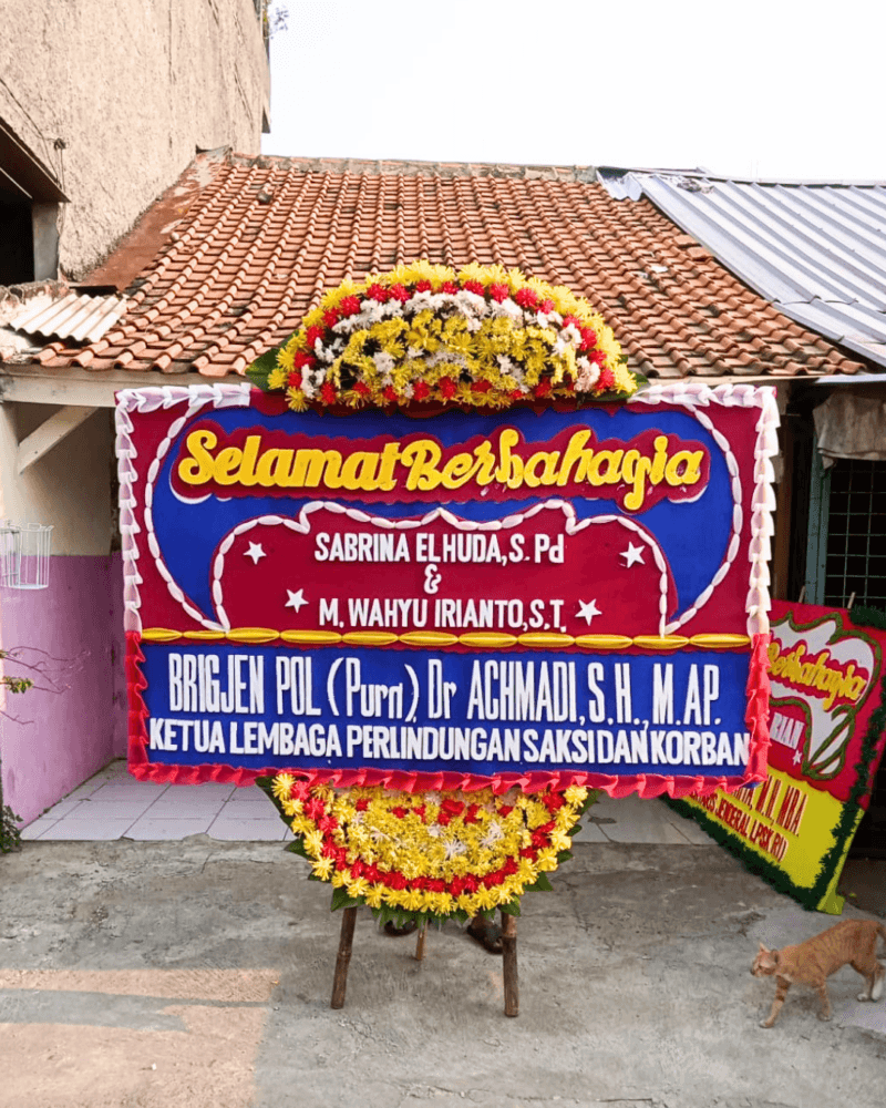 Papan karangan Uk 200x120 cm 2 jambul