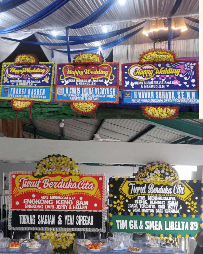 Papan karangan Uk 200x120 cm 2 jambul