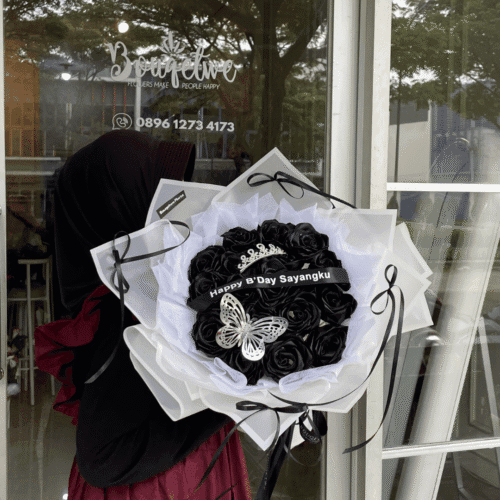 Satin Black petal  (LARGE)