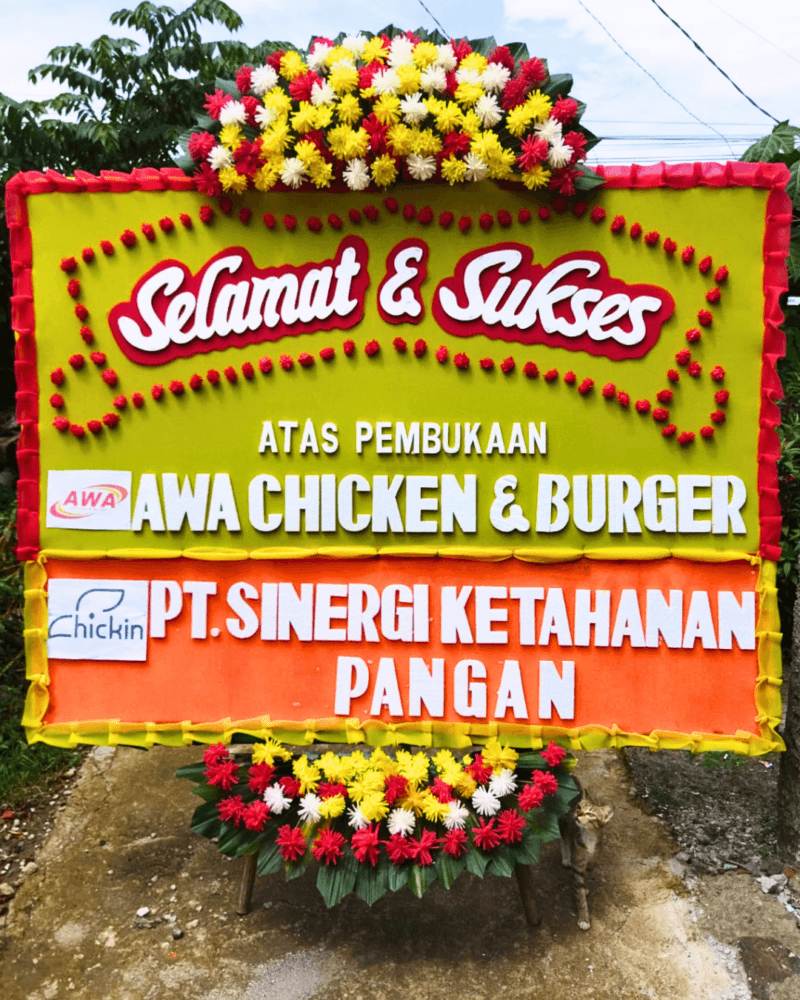 Papan karangan uk 200x150 2 jambul