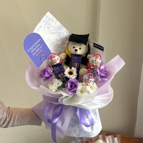 2 Graduation delight artificial bouqet coklat (medium)