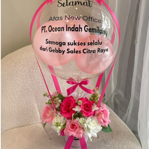 Pink Bloom Box Balloon
