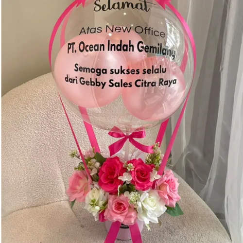 Pink Bloom Box Balloon