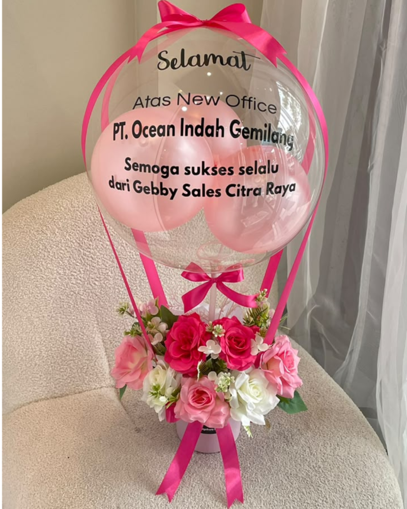 Pink Bloom Box Balloon