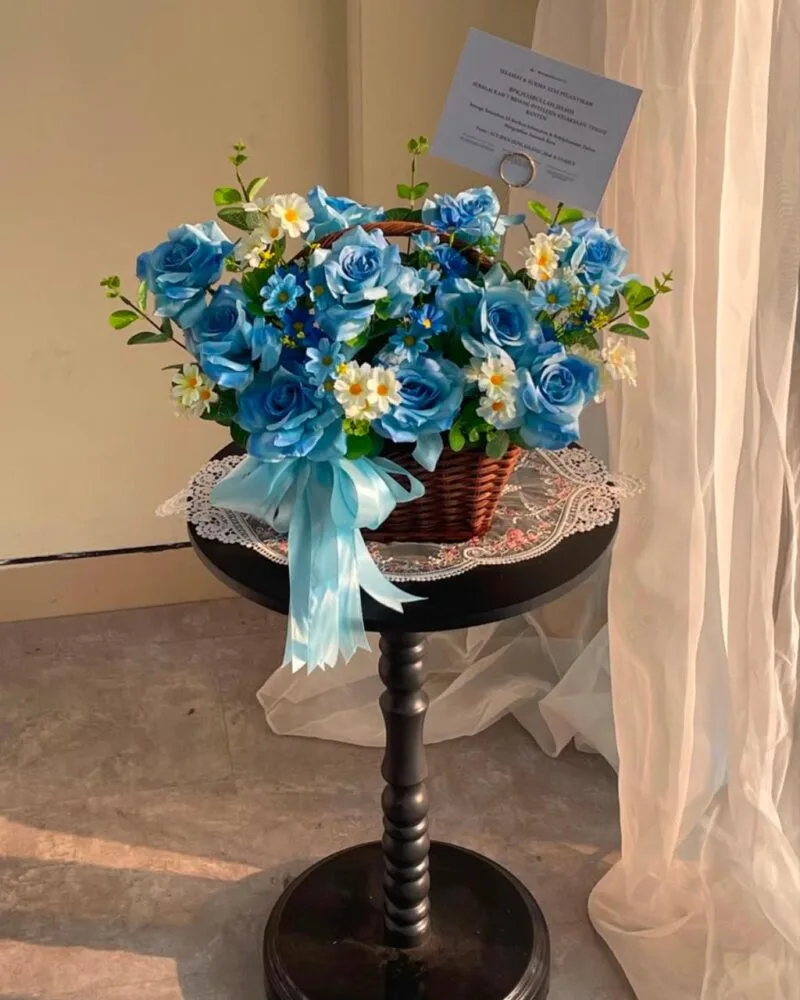 Blue Petals Basket (MEDIUM)