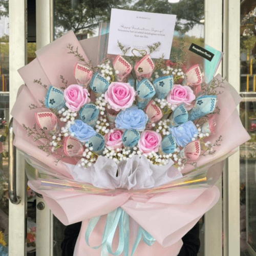 Candy Bloom Money Bouquet (Large 20 Lembar)