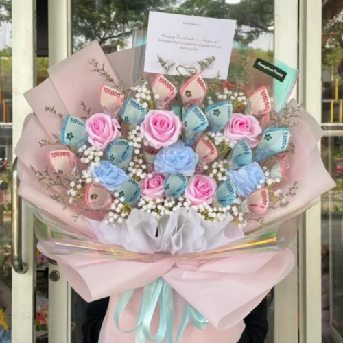 Candy Bloom Money Bouquet (Large 20 Lembar)