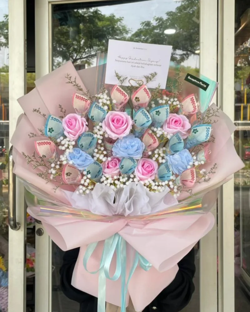Candy Bloom Candy Bloom Money Bouquet (Large 20 Lembar)