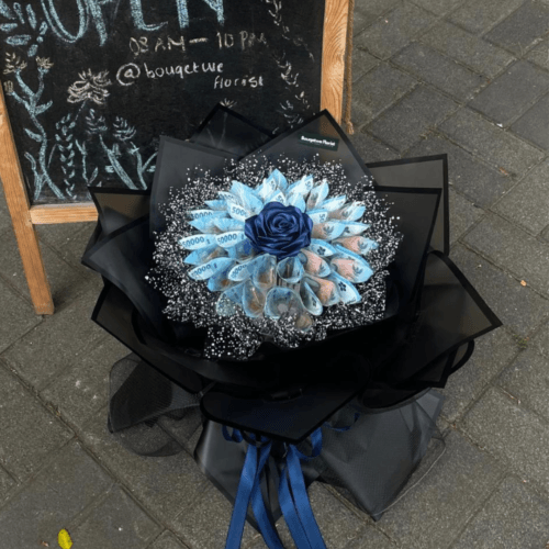 Midnight Blue Midnight Blue Money Bouquet (Medium 20 lembar)